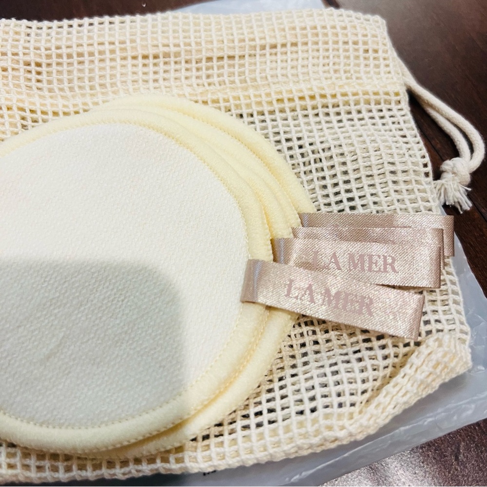La Mer 100% Cotton Pouch for Bamboo Cotton Face Pads - Picture 2 of 3